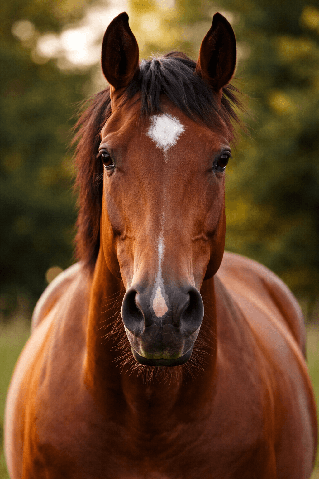 Portrait d'un cheval dans un paddock